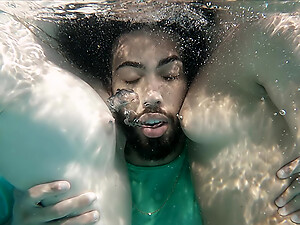 Social Sluts Blow Delivery Guy Underwater